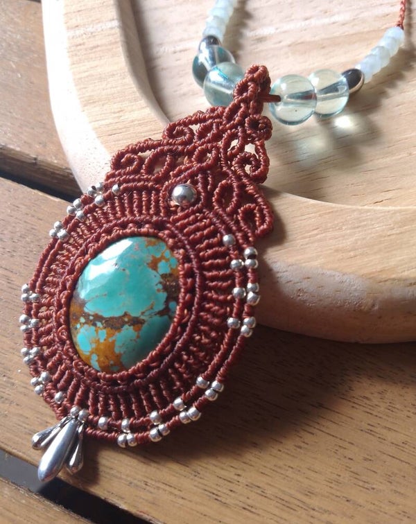 Collier turquoise tibétaine