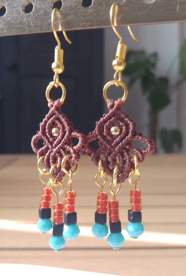 Boucles d'oreilles ethniques citrouille