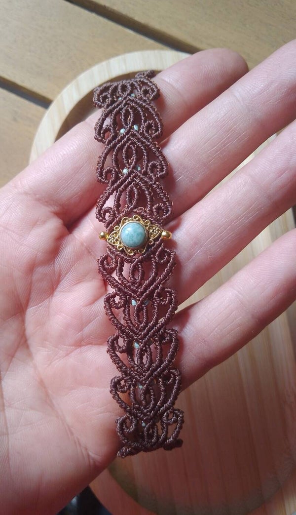 Bracelet amazonite marron