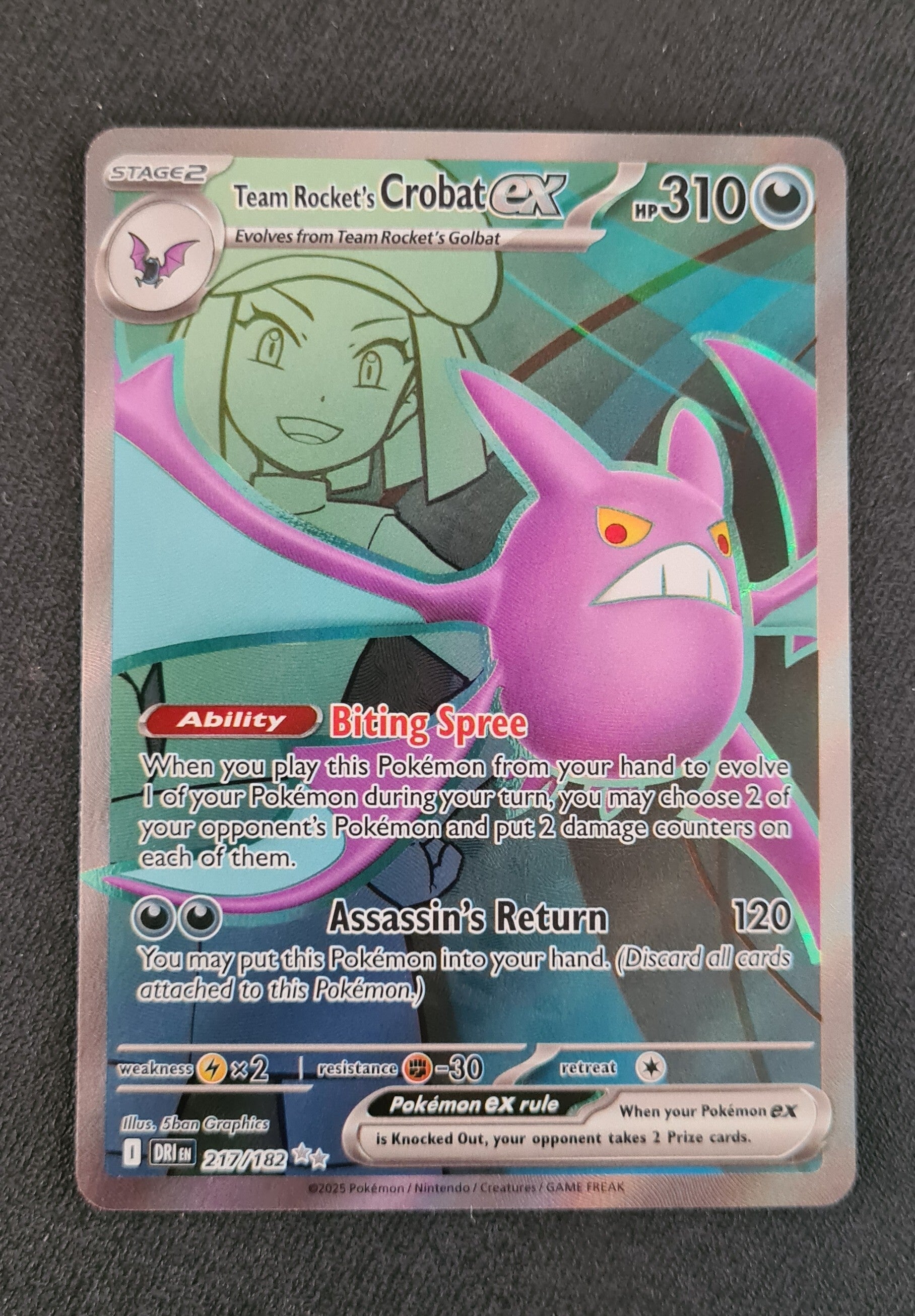#217/182 Team Rocket's Crobat ex
