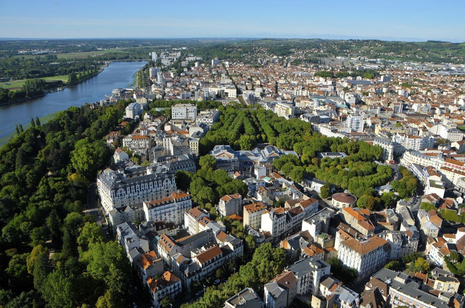 Vue aérienne de Vichy