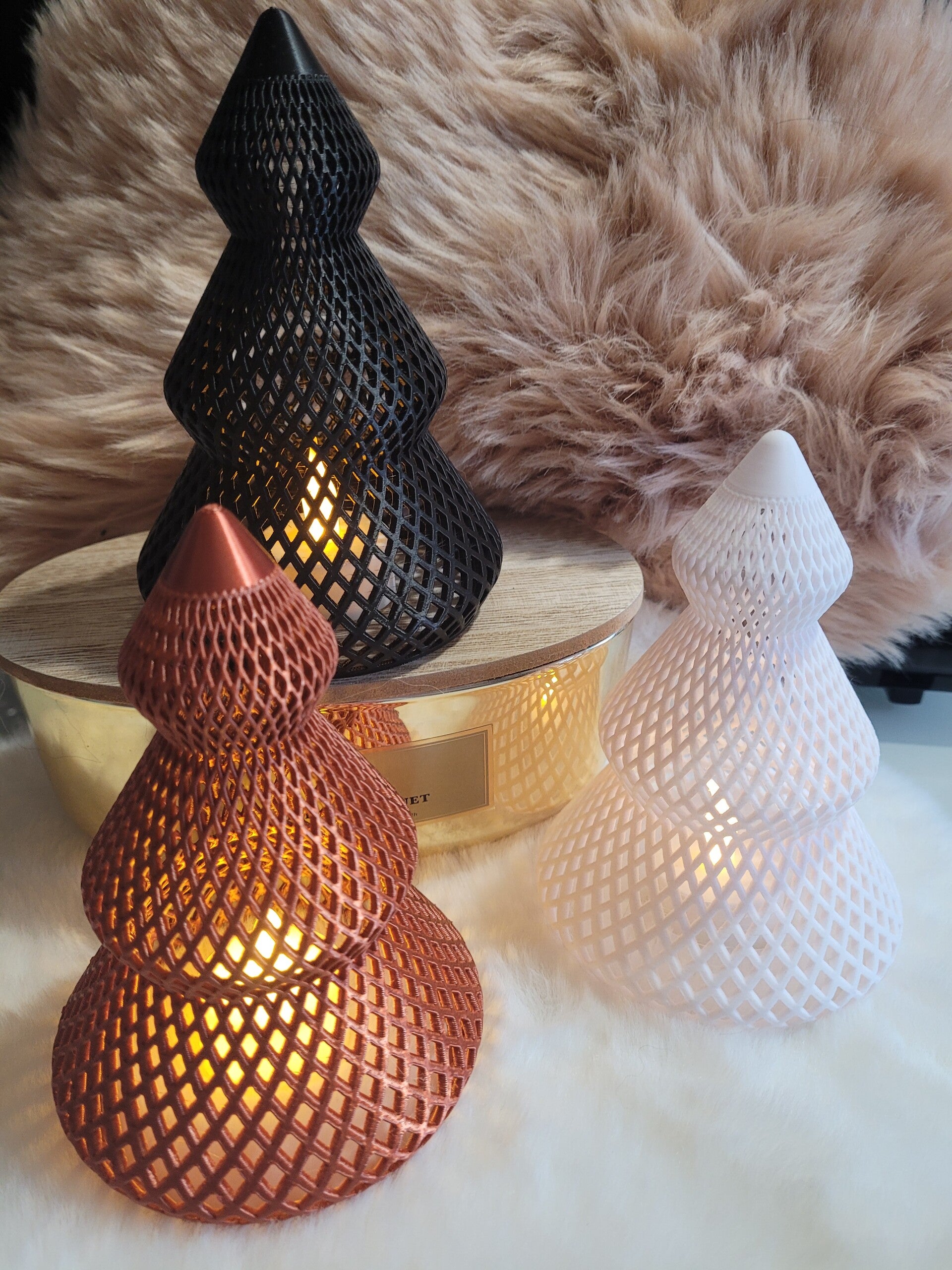 Kerstboom met lamp