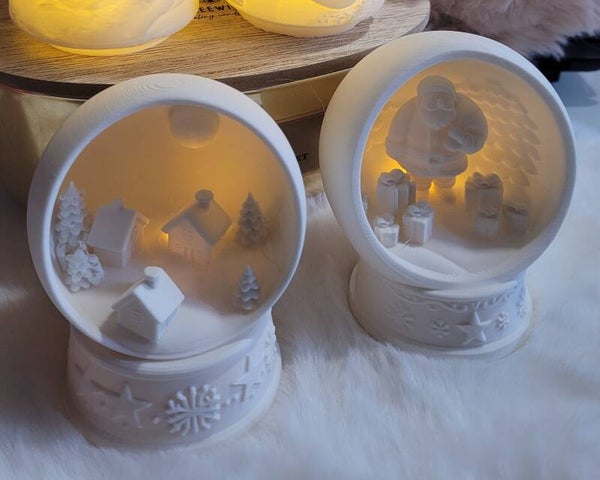 sneeuwglobe met lamp