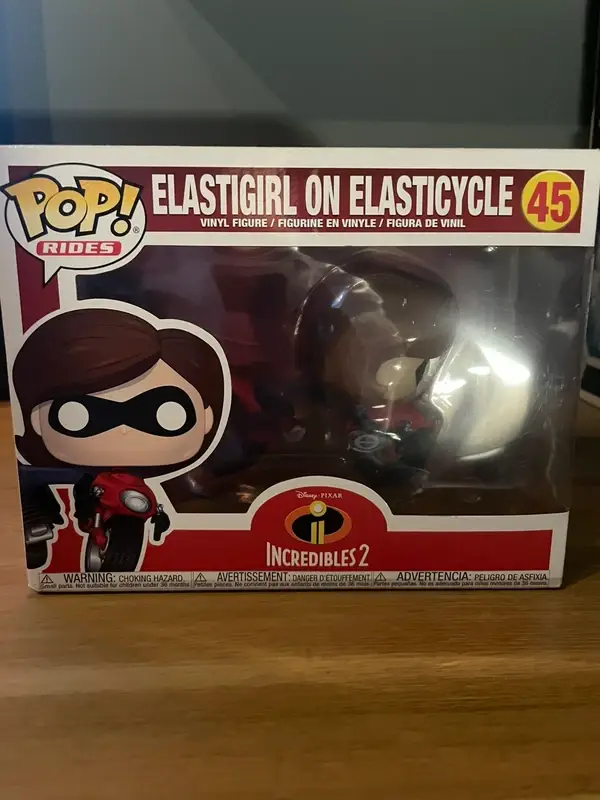 Funko pop Elastigirl on Elasticycle van Disney