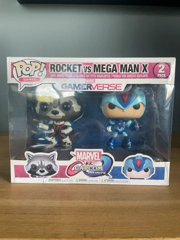 Funko Pop Rocket vs Mega Man X - Marvel Gamerverse
