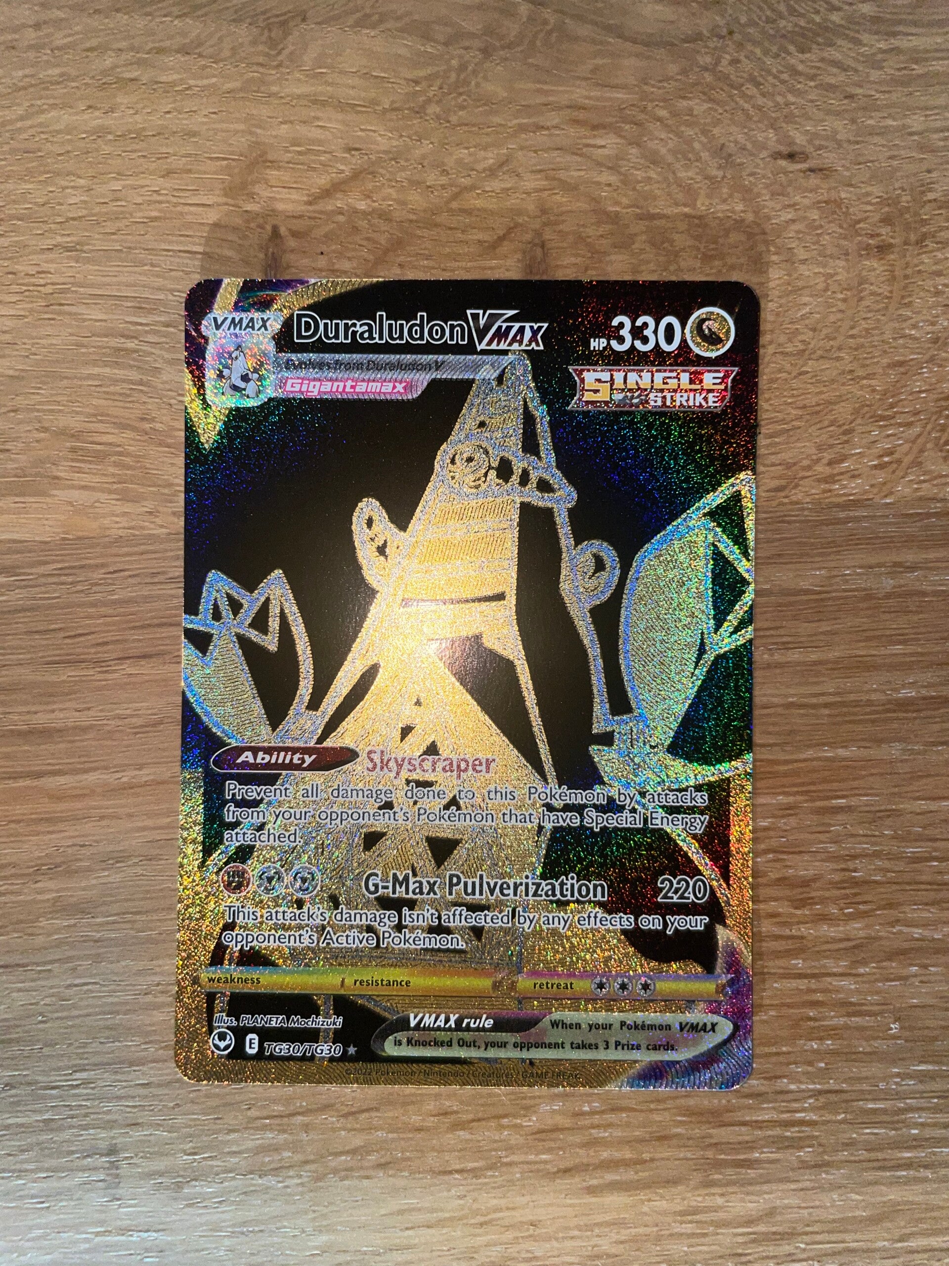 Pokemon Kaart Duraludon VMAX Gold Secret Rare
