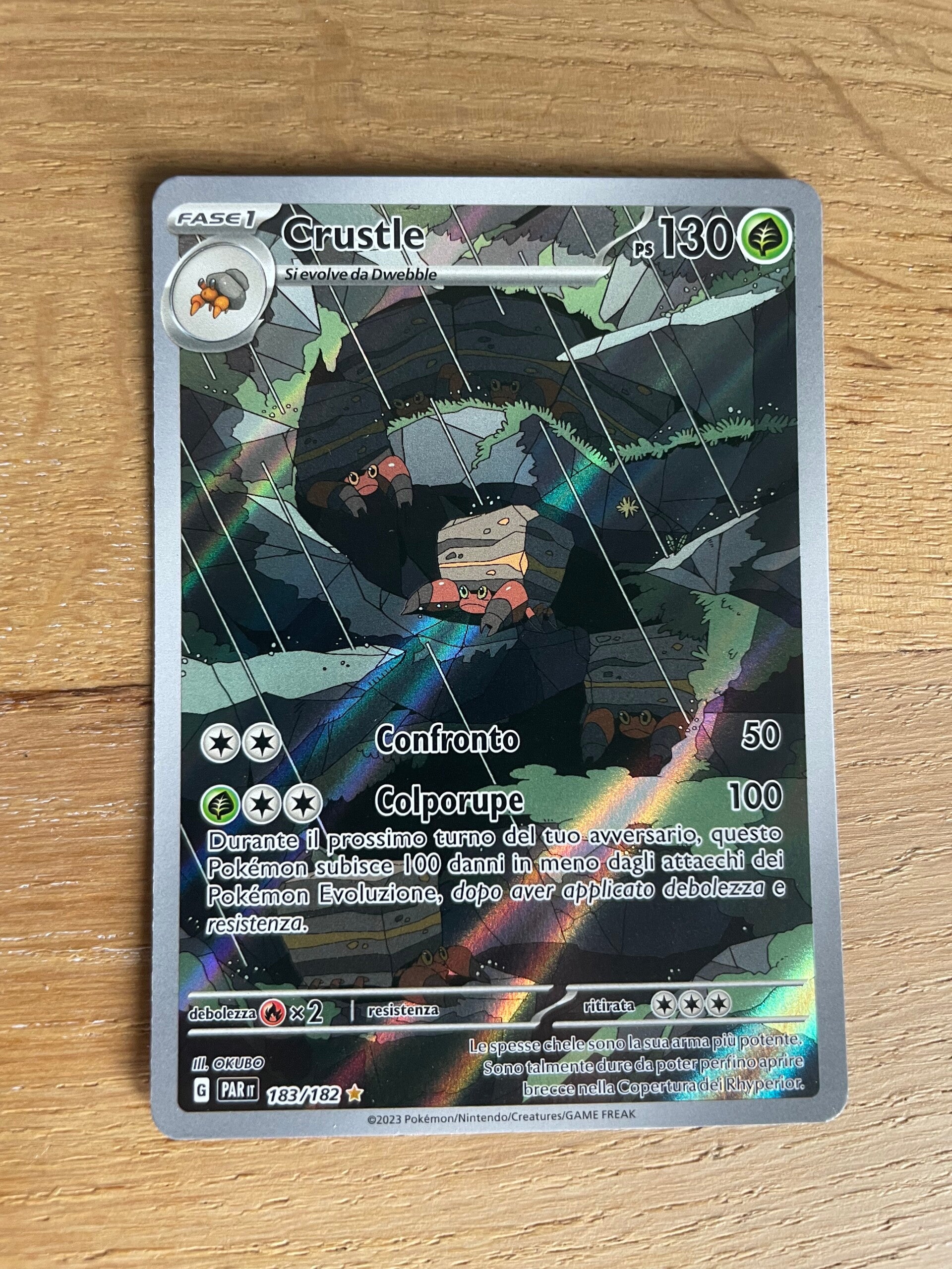 Crustle Pokémon kaart 183/182 Paradox Rift