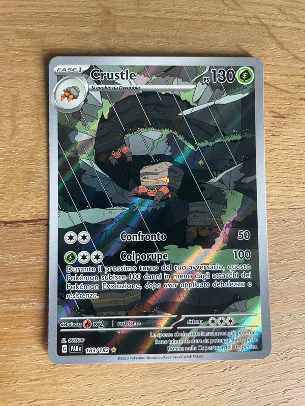 Crustle Pokémon kaart 183/182 Paradox Rift