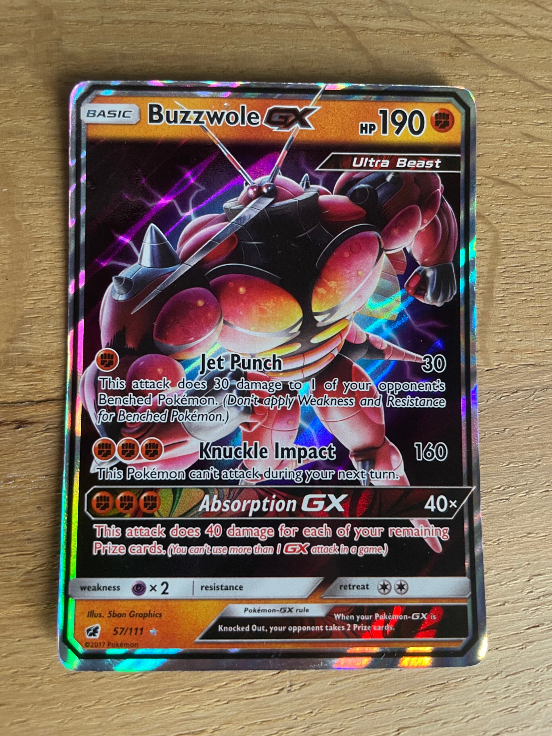 Pokémonkaart Buzzwole GX 57/111 Crimson Invasion
