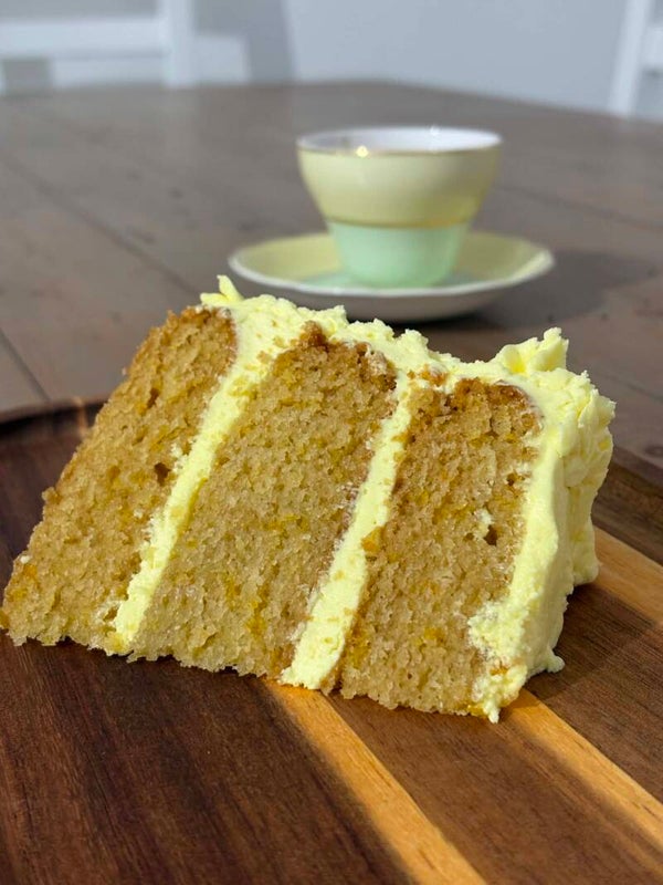 Triple layer lemon cake