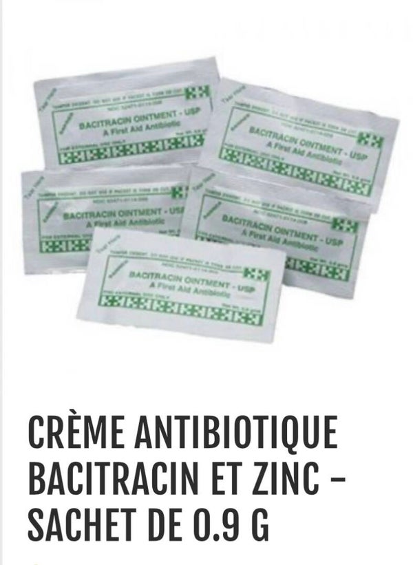 Crème antibiotique bacitracin et zinc