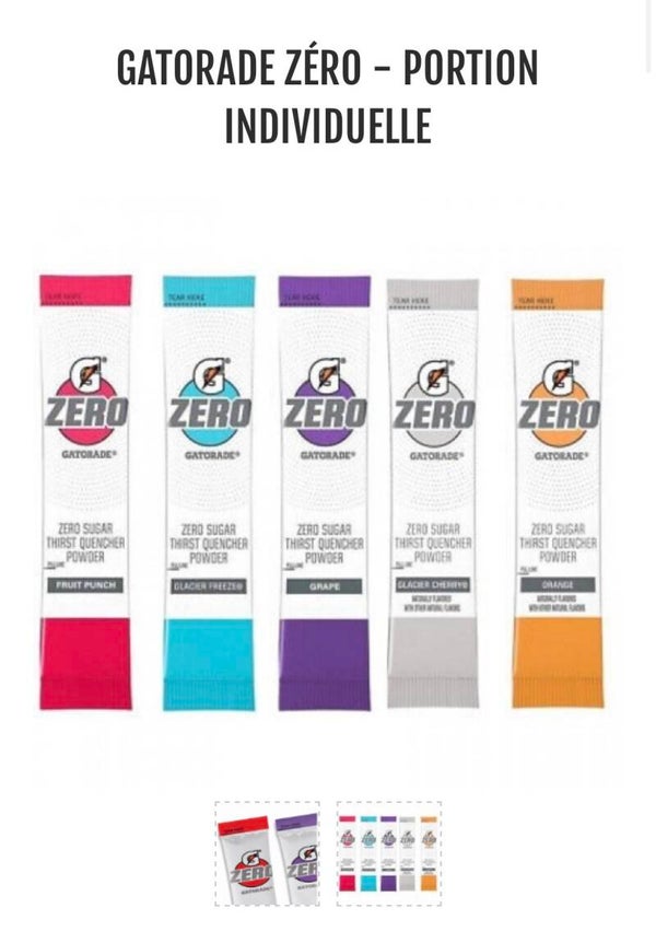 GATORADE ZERO - PORTION INDIVIDUELLE