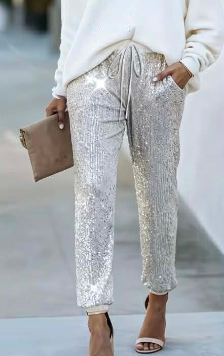 Paljettbukse med komfort og glam