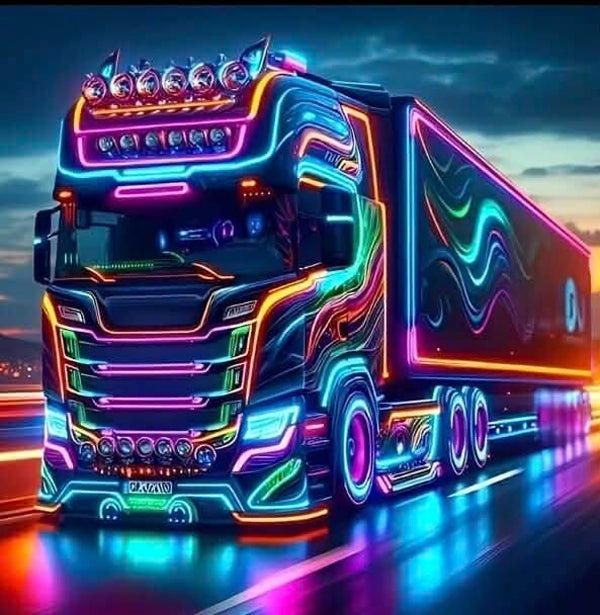 Neon Truck 5D bilde