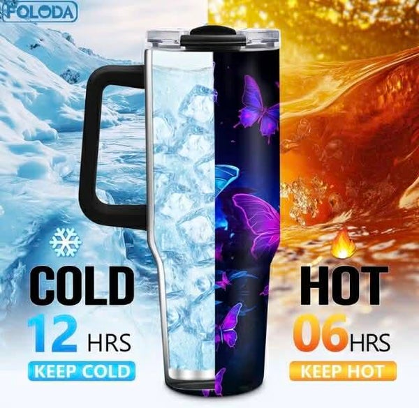 Personelig Termokopp Med Sommerfuglemotiv