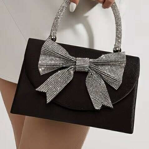 Sort diamant veske