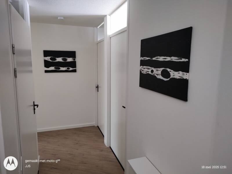 in een gang hangen dez schilderijen erg mooi.