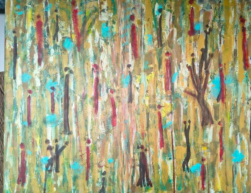 Schilderij nr 226 afm 80x100cm
