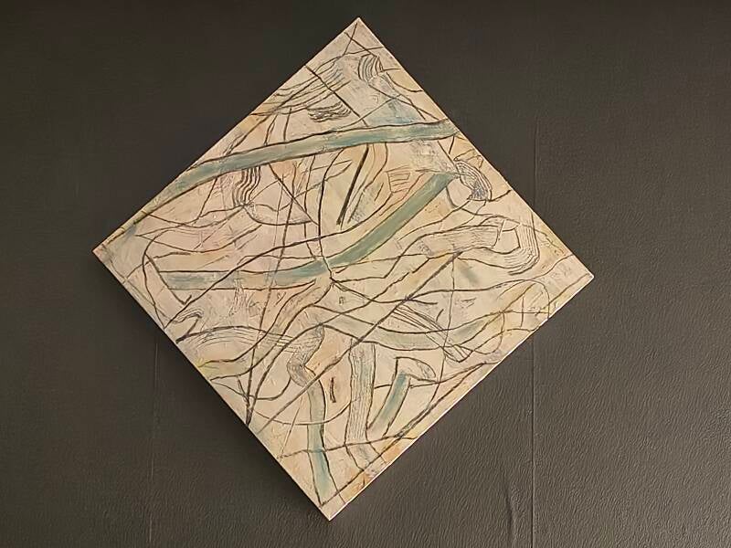 Schilderij nr.200 afm.50x50x30cm