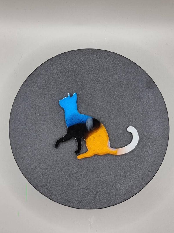 Lapjeskat, zittend met pootje omhoog