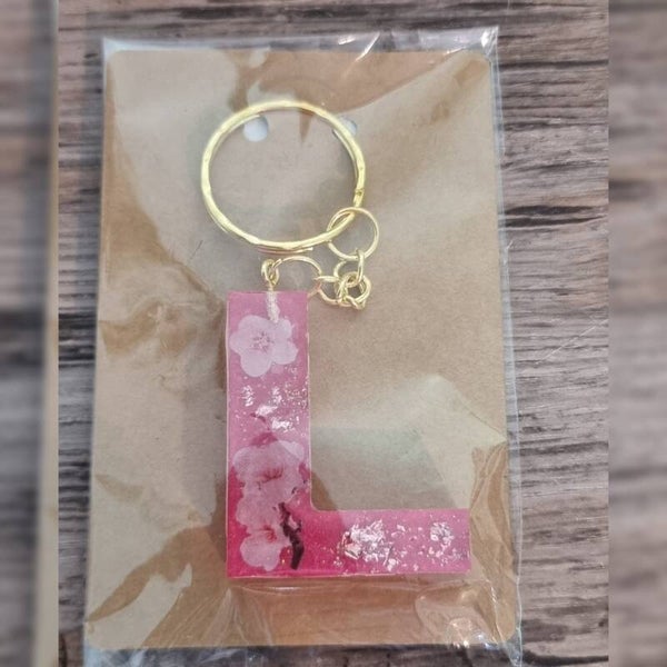 Sleutelhanger letter L, naam toevoegen mogelijk