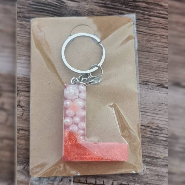 Sleutelhanger letter L, naam toevoegen mogelijk