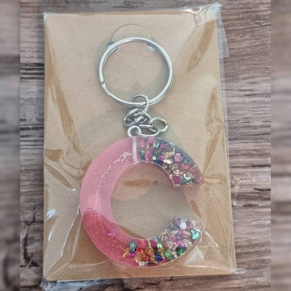 Sleutelhanger letter C, naam toevoegen mogelijk