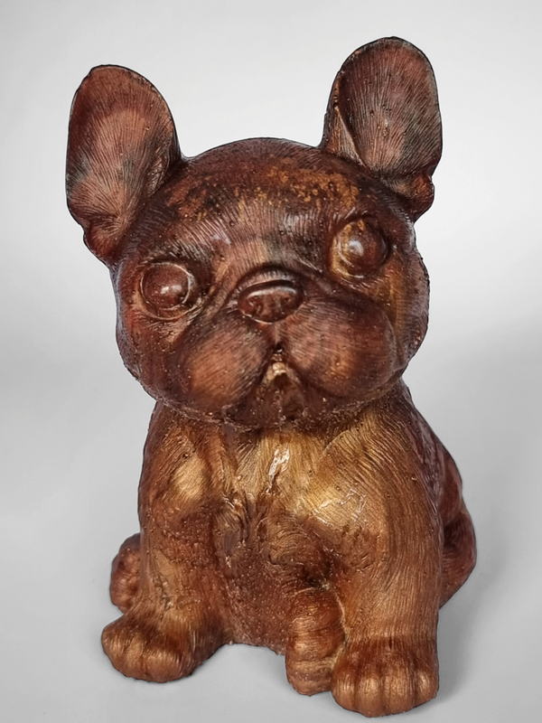 Franse bulldog zittend, 10 cm hoog