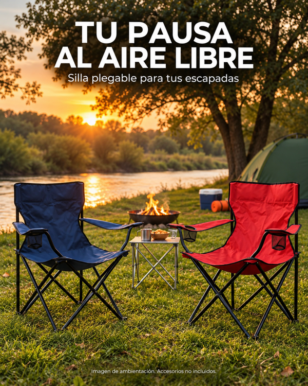 Silla Plegable para Camping Portátil y Compacta para Exterior