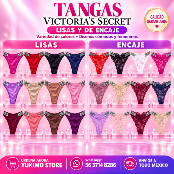 Tangas Victoria’s Secret para Mujer Diseños Lisos y de Encaje