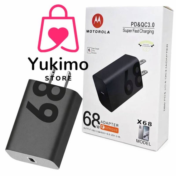 Adaptador de Corriente Motorola X68 Tipo C para Carga de Dispositivos