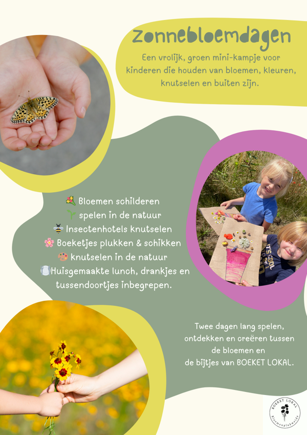 zonnebloemdagen🌼🌼2 dagen natuurbeleving voor kinderen