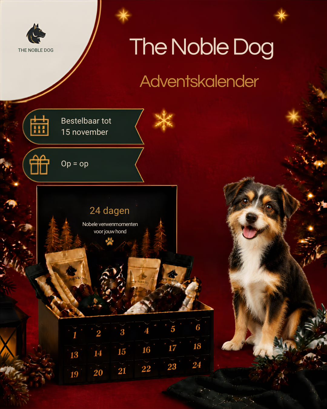 The Noble Dog Luxe Adventskalender – Dé Ultieme Honden Kerst Box (0% Troep, 100% Liefde)