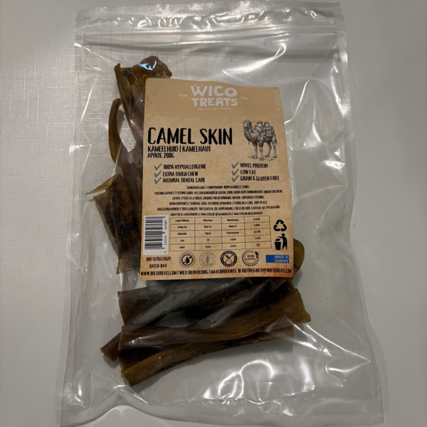 Gedroogde Kamelenhuid – Extra harde en hypoallergene kauwsnack (200g)