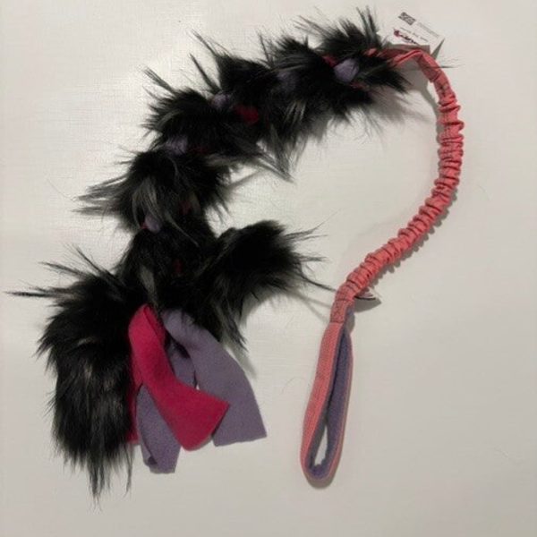 Twizzy - Gevlochten fleece met imitatiebont