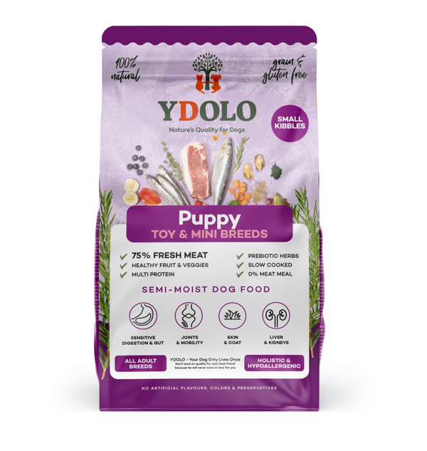 YDOLO Healthy & Pure Puppy Mini - Semi-Moist Hondenvoer - Graanvrij - 700 g