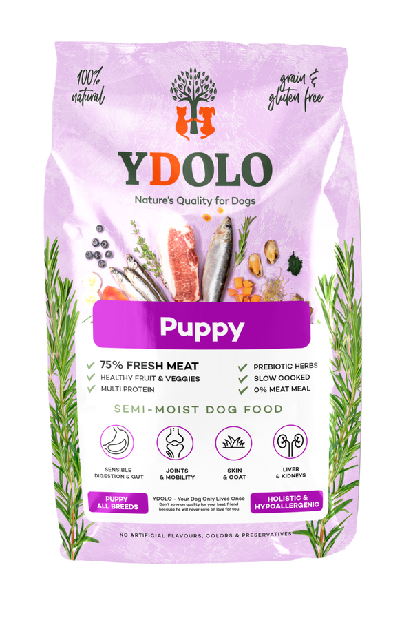 YDOLO Healthy & Pure Puppy - Semi-Moist Hondenvoer - Graanvrij - 2,5 kg