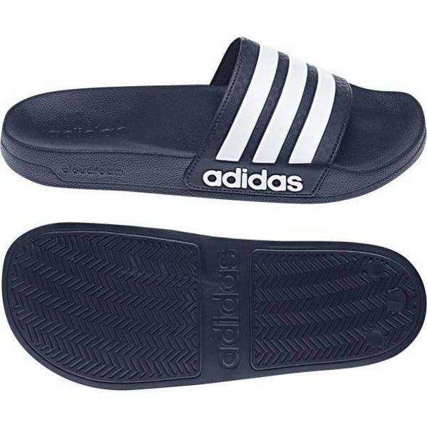 ADIDAS ADILETTE CLOUDFOAM SLIPPER COLLEGIATE NAVY FUTURE WHITE