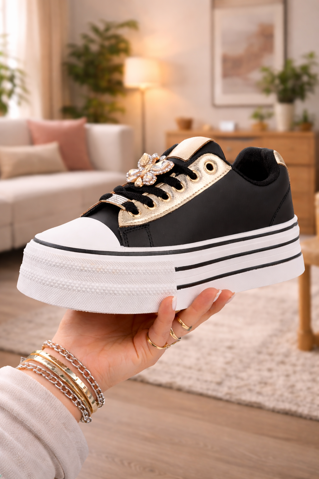 Elara Glam Platform Sneaker