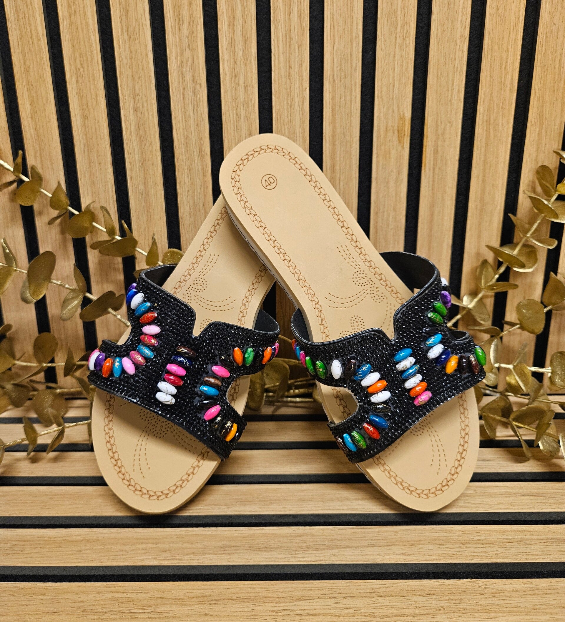 Rainbow Glam Slippers