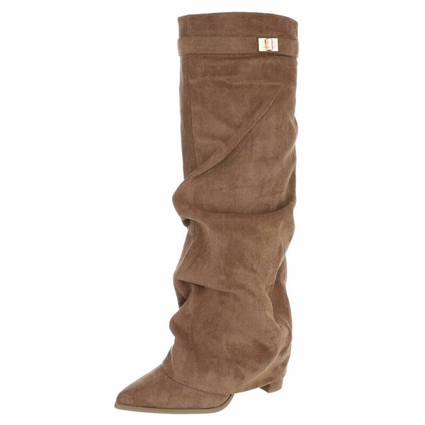 Slouchy Chic Boots khaki