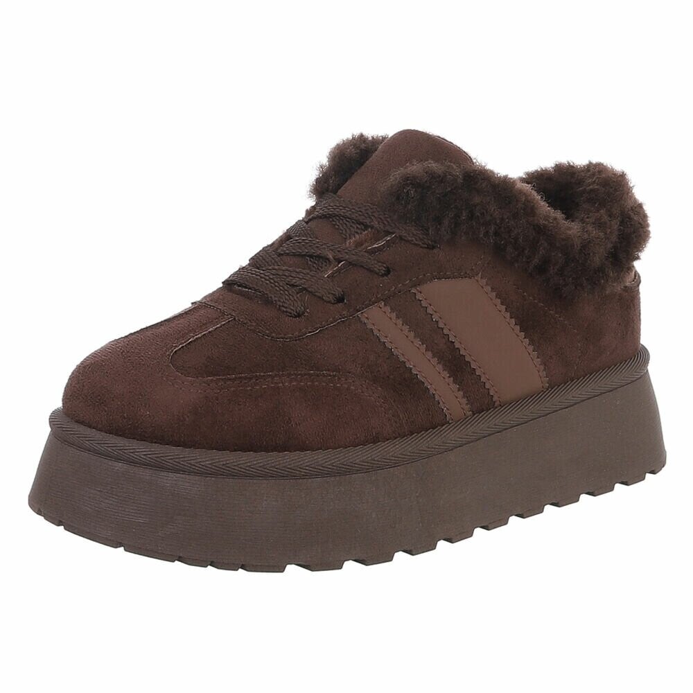 Cozy Teddy Chunky Sneakers bruin