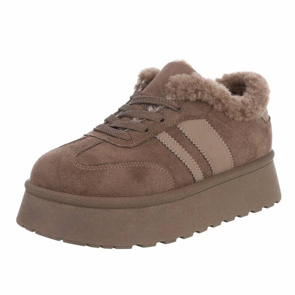 Cozy Teddy Chunky Sneakers mokka