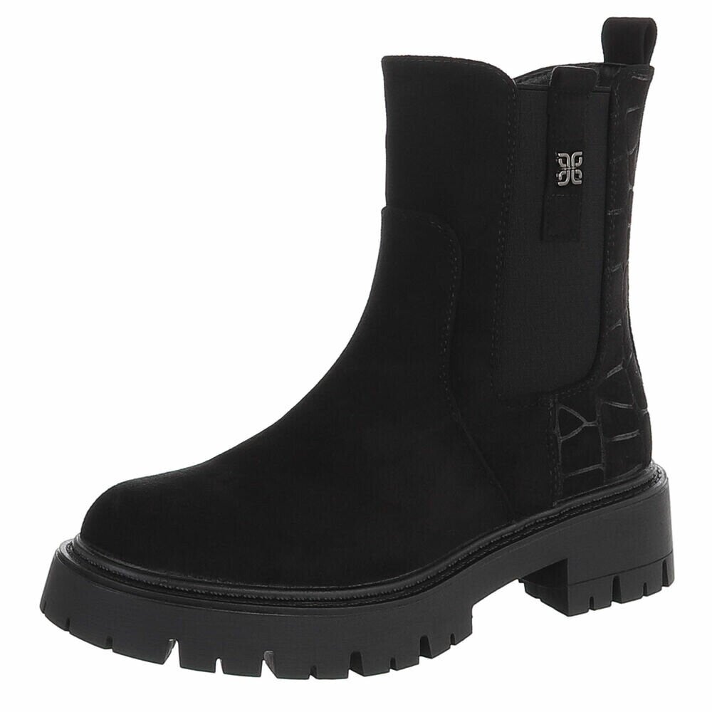 Urban Croco Chelsea Boots zwart
