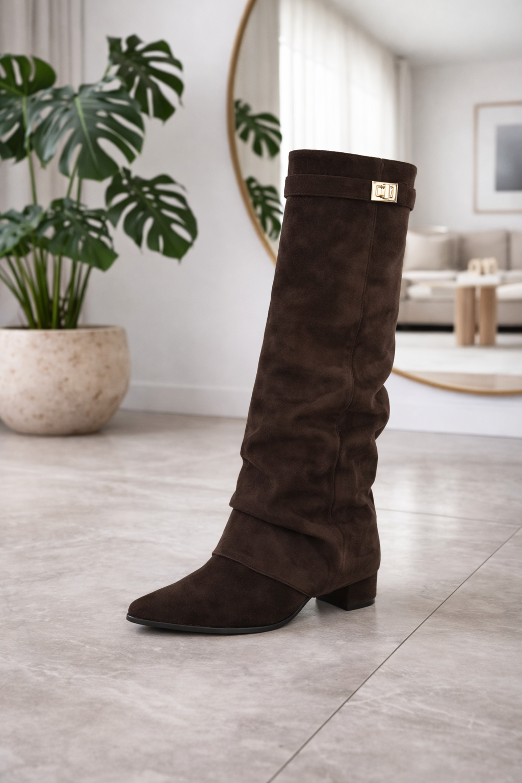 Luna Suède Kniehoge Laars