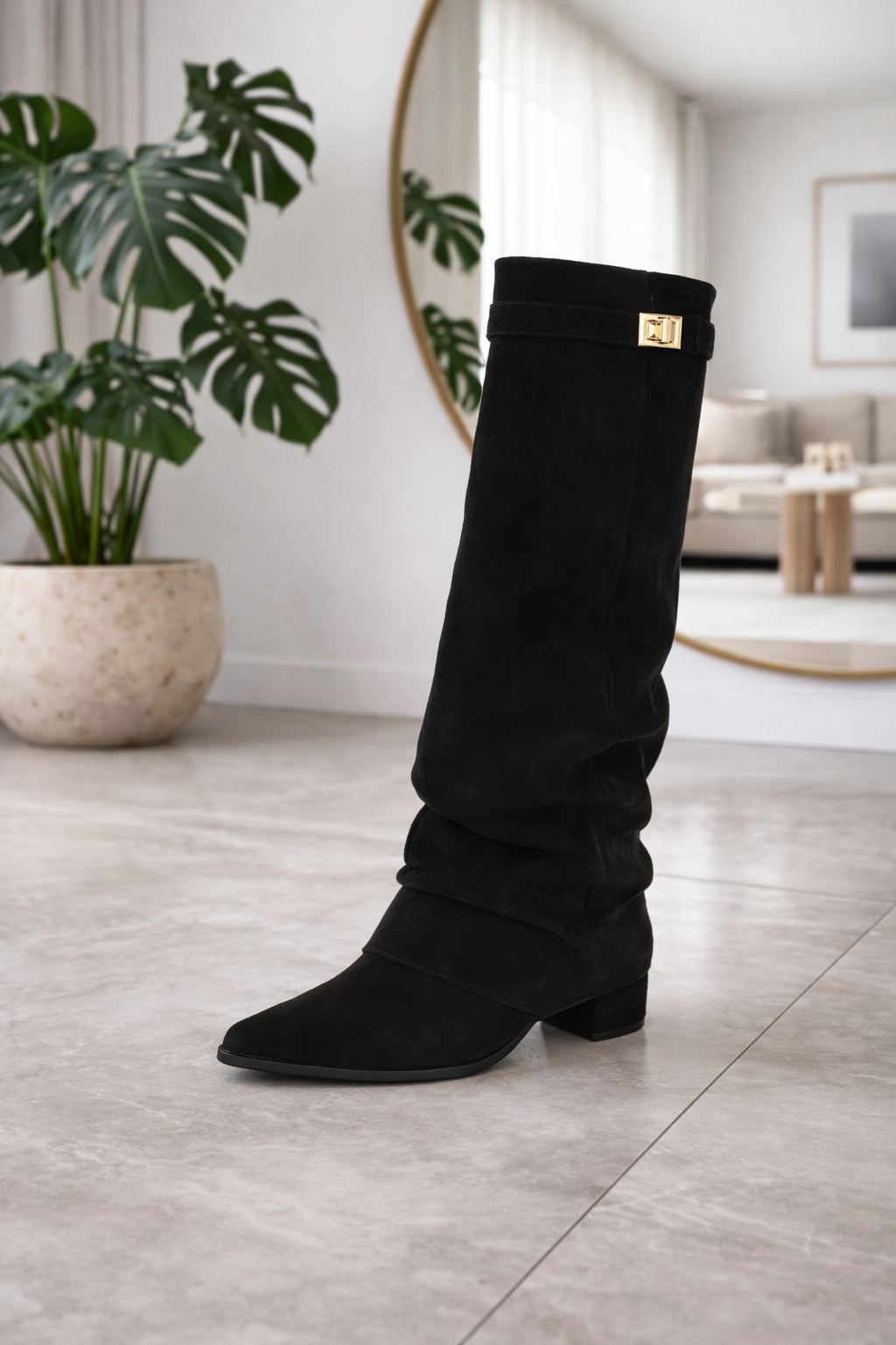 Luna Suède Kniehoge Laars