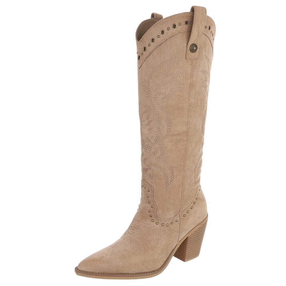 Wild Spirit Studs Boots khaki