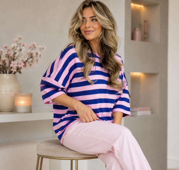 Miami Breeze Top blauw/roze