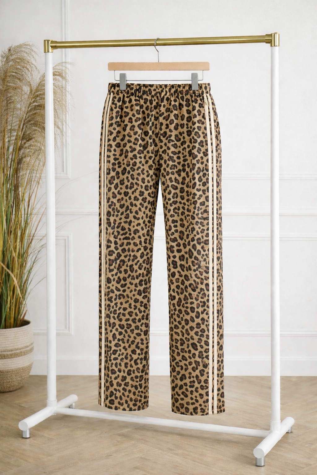 Leopard Lounge Pants - beige