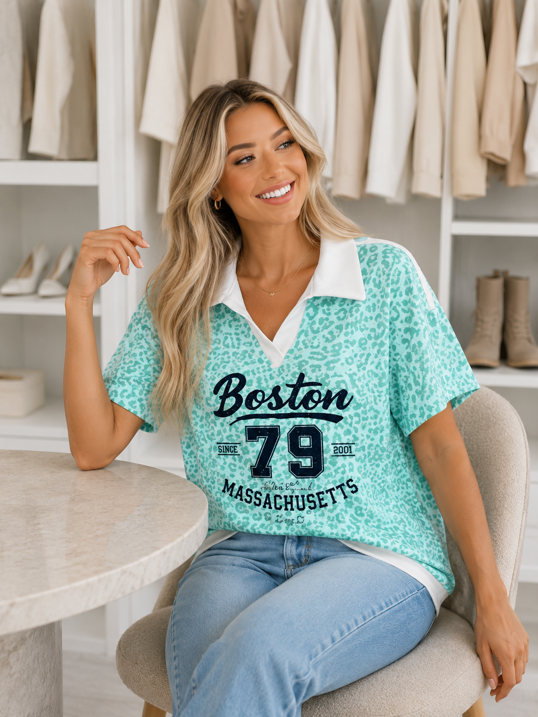 Boston 79 Luipaard T-shirt groen